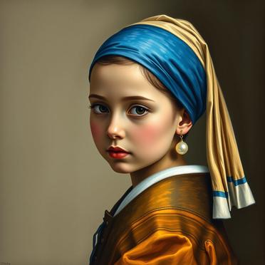 NightCafe_girl with a pearl earing_Flux